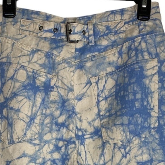 Rachel Comey Blue Marbled High Rise Tapered 80s Style Jeans Target - Picture 5 of 7